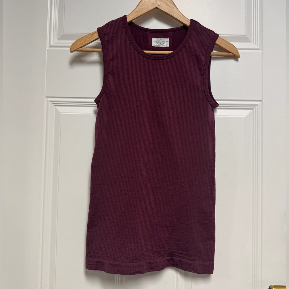Athleta Renew Sleeveless Tank Top, Burgundy, Size XS